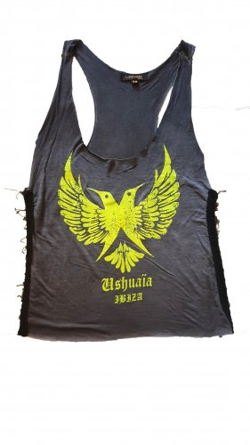 T-shirt grigia logo con catene