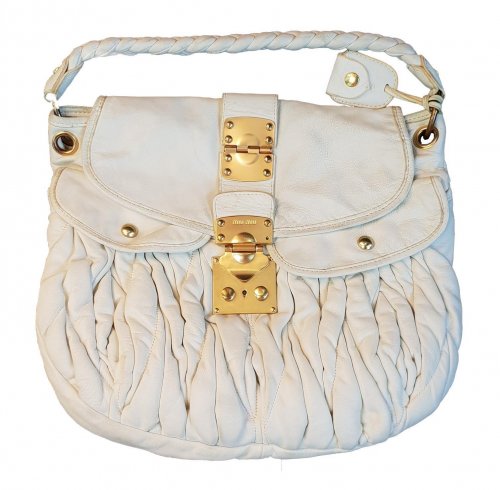 Borsa Coffer in Pelle bianca
