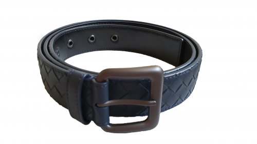 Cintura in pelle blu