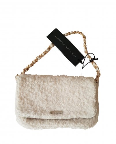 Borsa in lana bianca