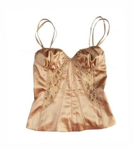 Top bustino color oro
