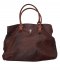 Borsa a spalla in pelle marrone 