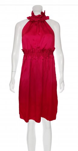 Abito midi rosso bordeaux