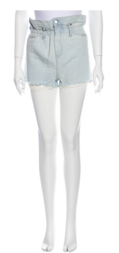 Shorts di jeans chiaro vita alta 