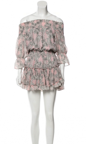 Abito fiori in chiffon 