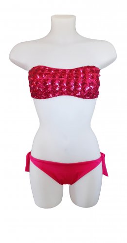 Bikini rosso con paillettes