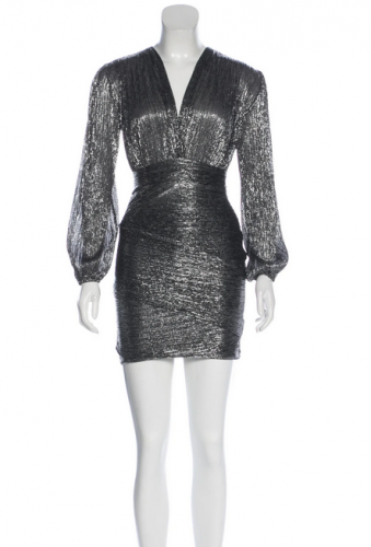 Abito lurex drappeggiato