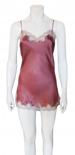 Top in seta e pizzo