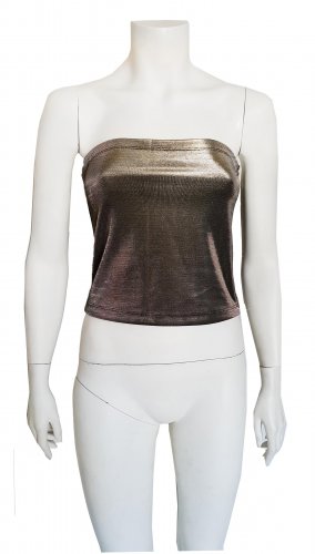 Top satinato con zip 