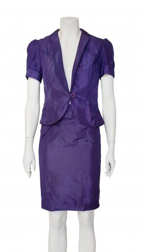 Tailleur in seta viola