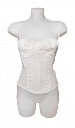 Top bianco corsetto