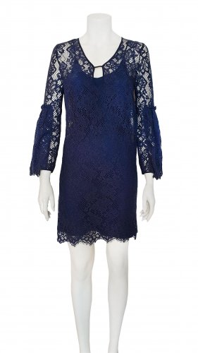 Abito in pizzo blu 
