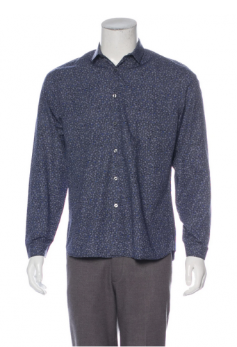 Camicia blue fiorita