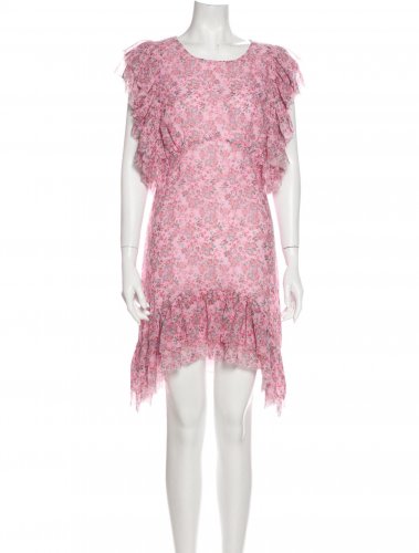 Abito rosa floreale 