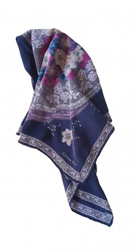 Foulard blu in seta 
