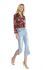 Camicia rossa a fiori