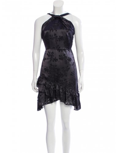 Abito nero jacquard