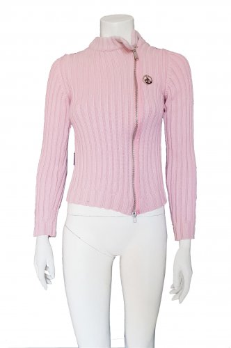 Maglia rosa con zip