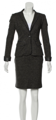 Tailleur grigio in lana