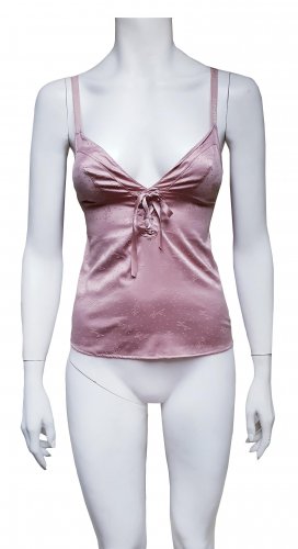 Top rosa allacciato