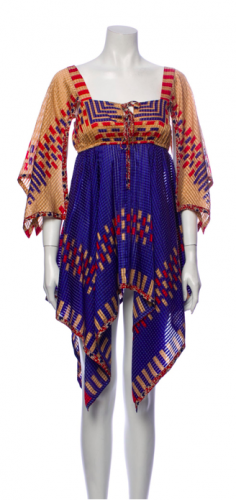 Abito multicolor in seta 