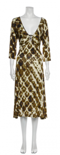 Abito midi animalier