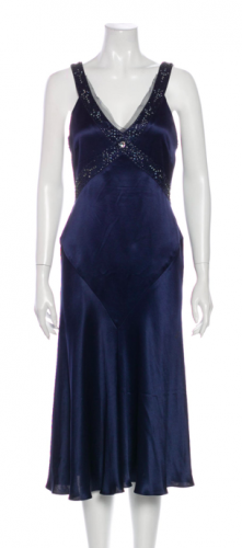 Abito in seta blu 