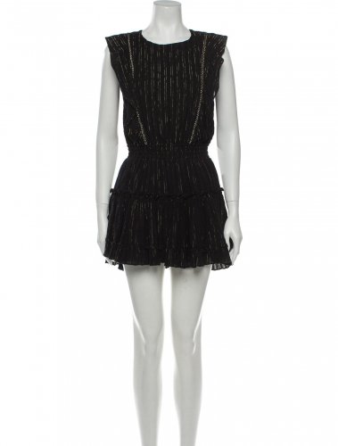 Abito corto nero con lurex