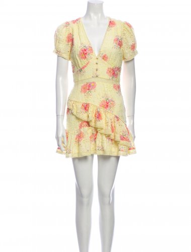 Abito in cotone a fiori giallo